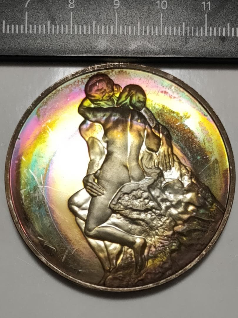 Franklin Mint フランスの銀貨 Le Baiser A. Rodin