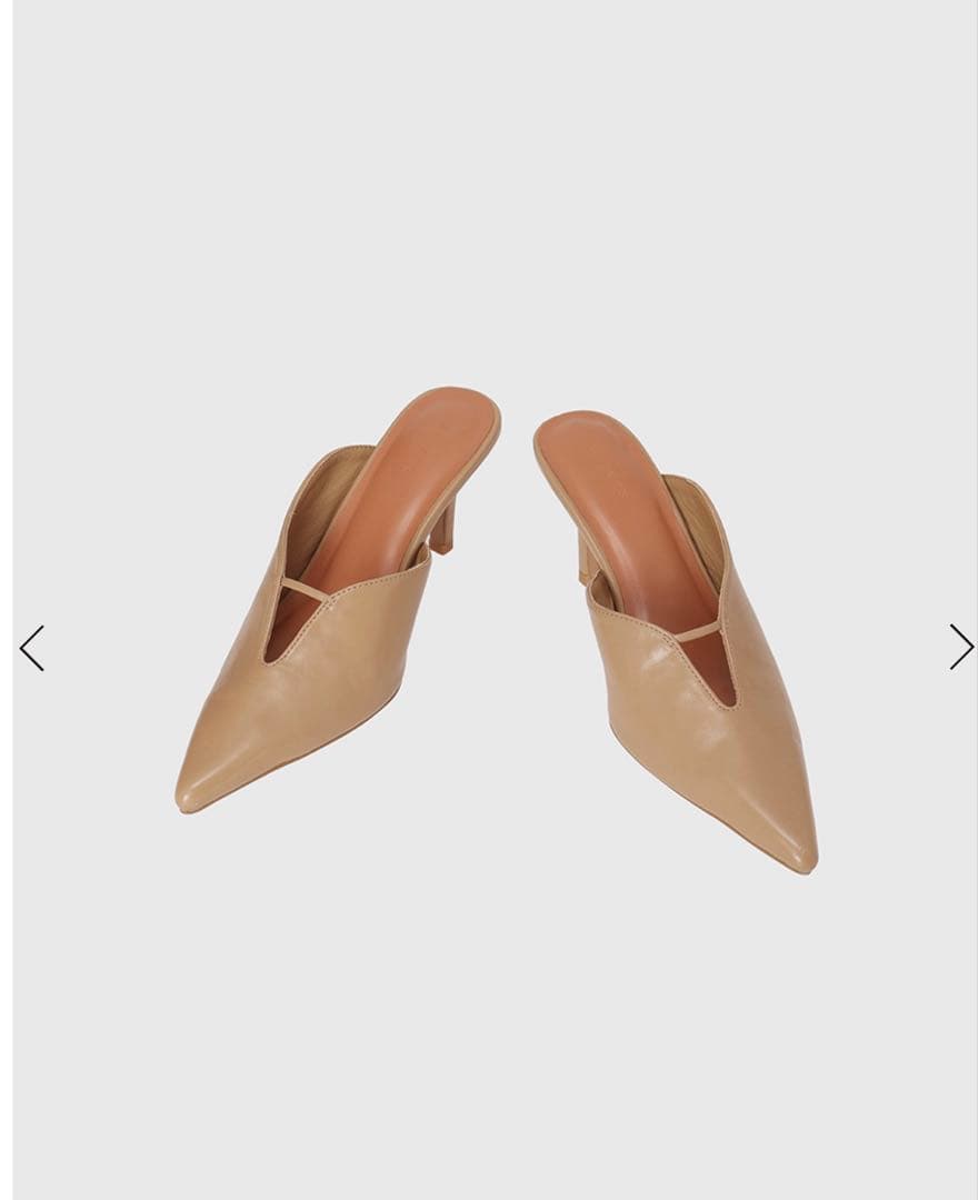 ⭐︎新品⭐︎アニュアンス　ポインテッドミュール　ベージュ　M