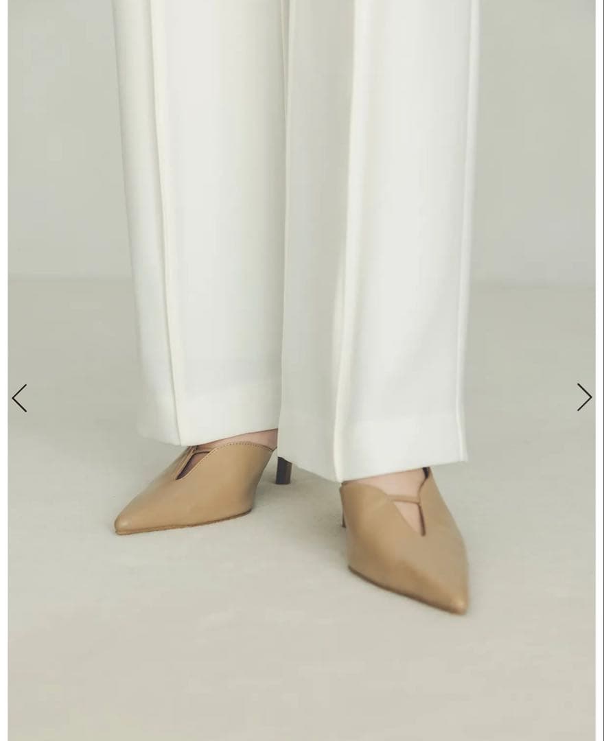 ⭐︎新品⭐︎アニュアンス　ポインテッドミュール　ベージュ　M