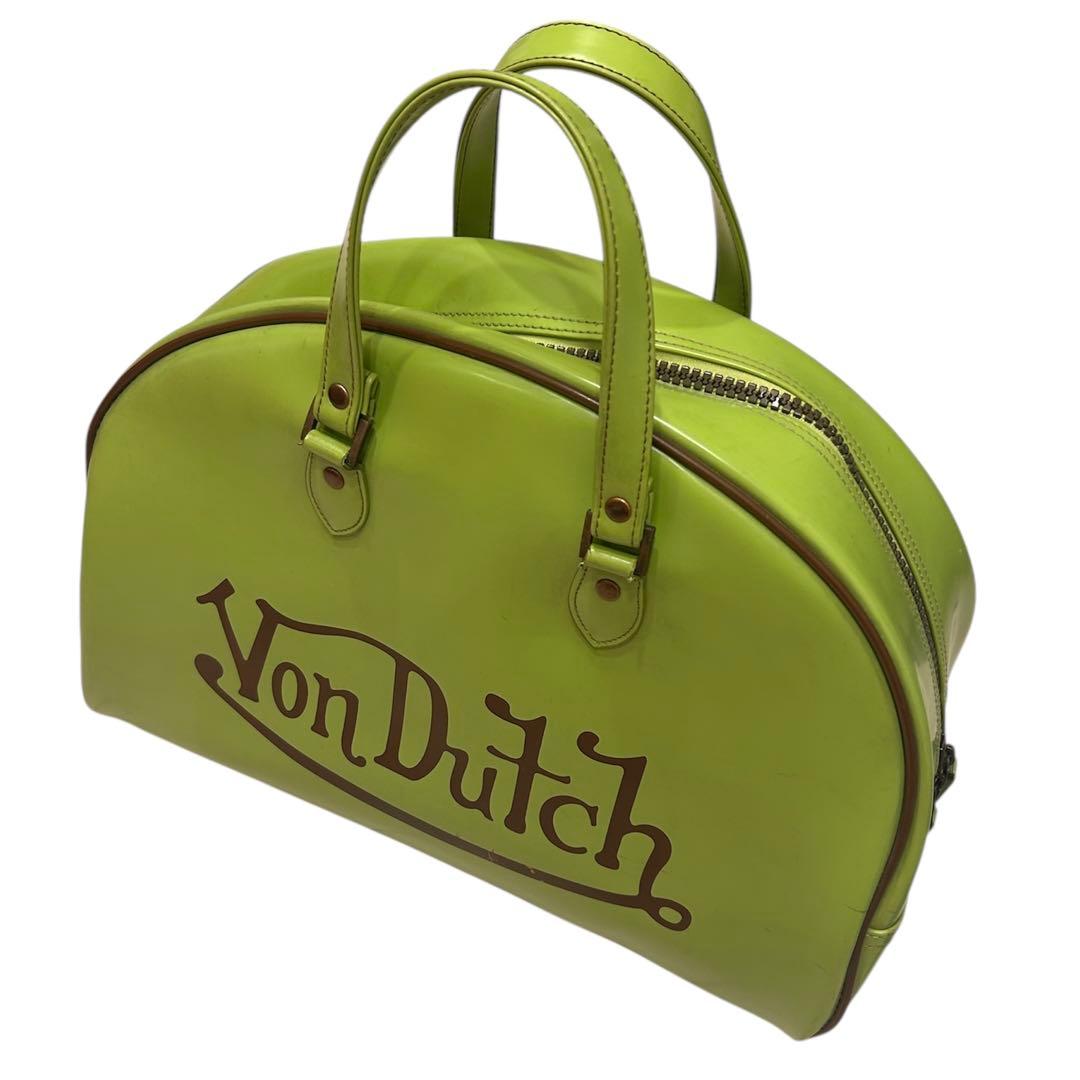 ゲリラセール Von Dutch ライムグリーン ボストンバッグ