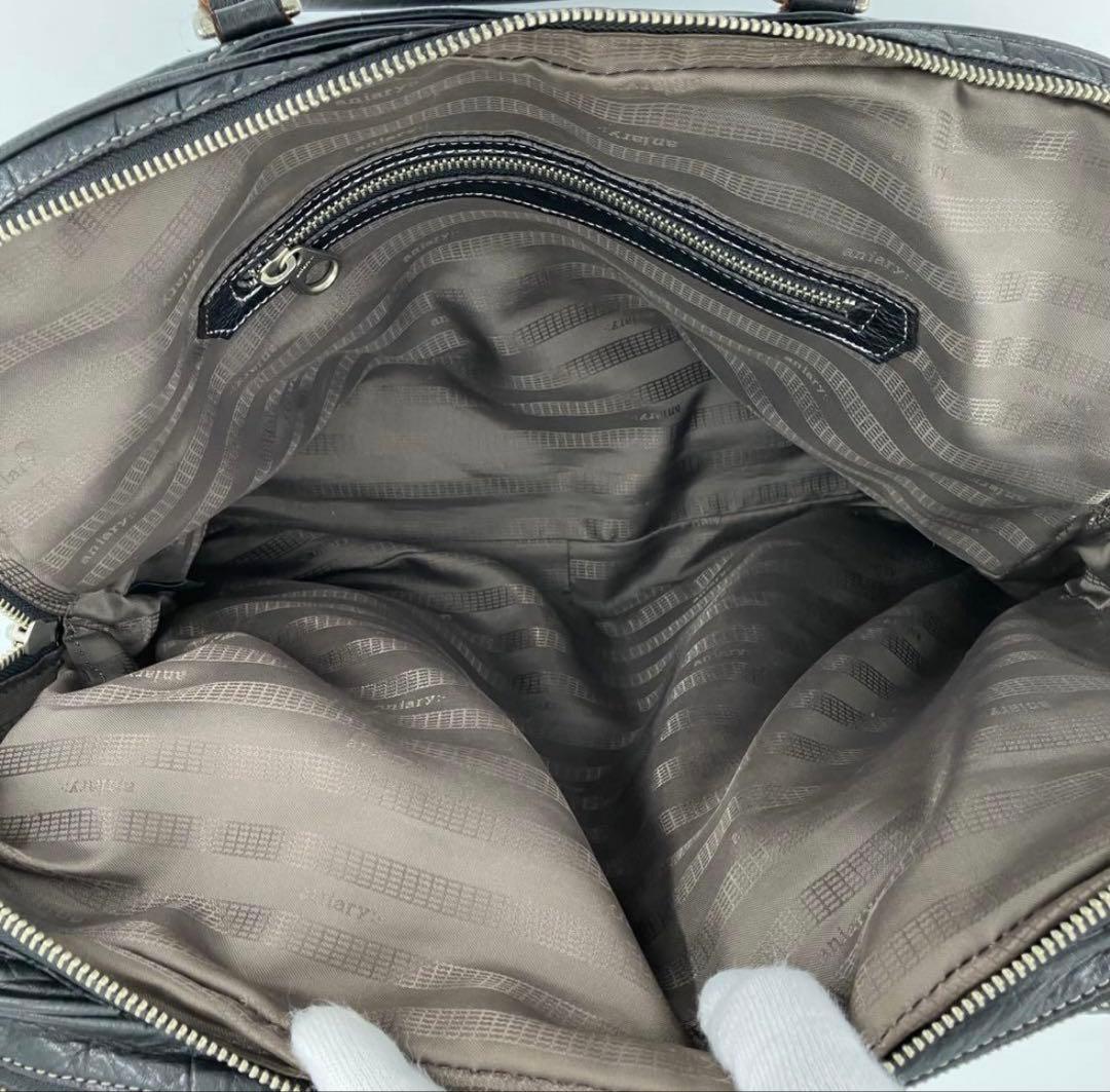 【希少】クロコ型押し レザー ビジネスバッグ ブリーフケース