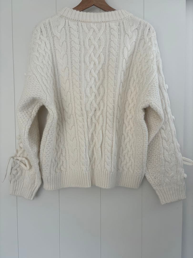 gypsophilaジプソフィアリ　ニット　ribbon cable knit