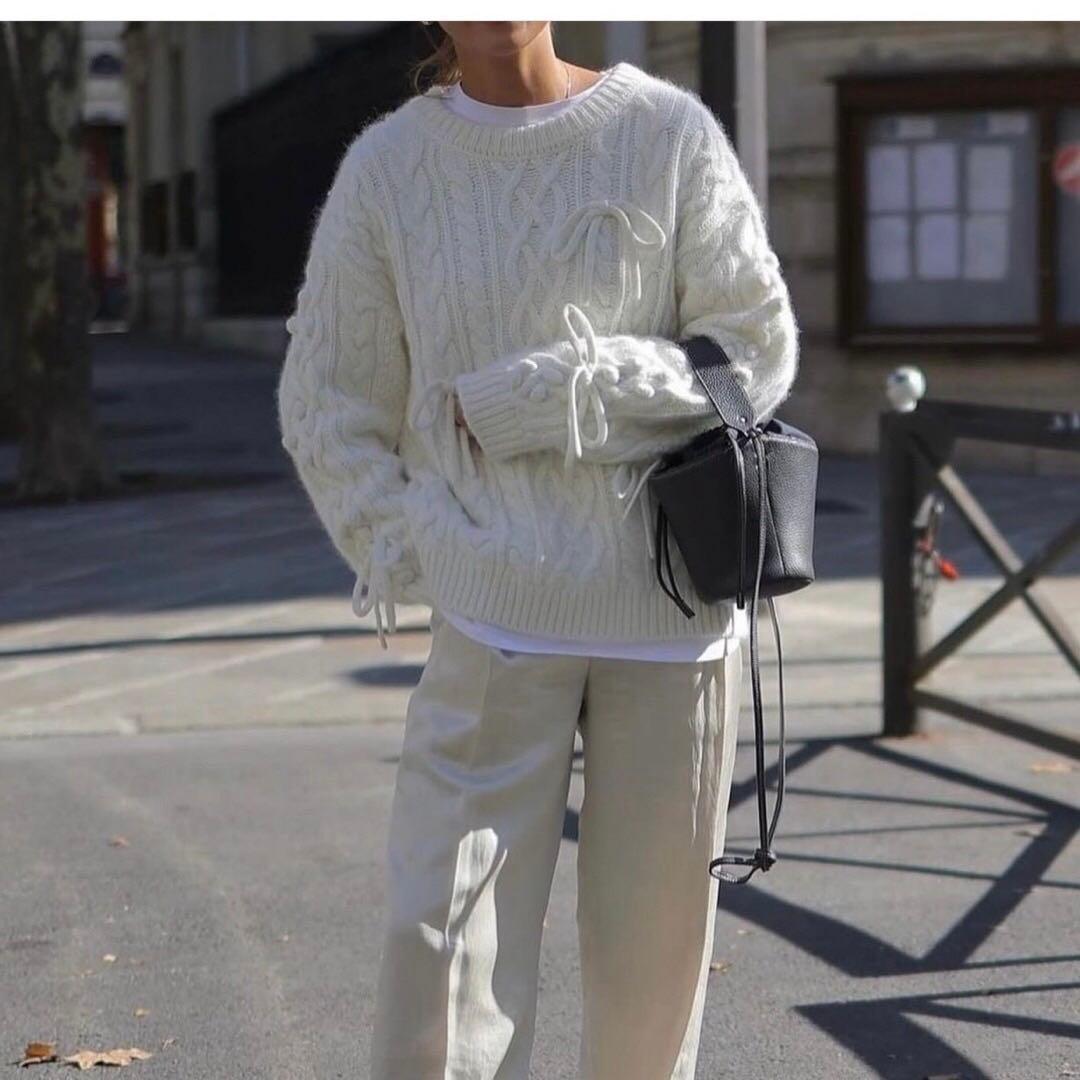 gypsophilaジプソフィアリ　ニット　ribbon cable knit