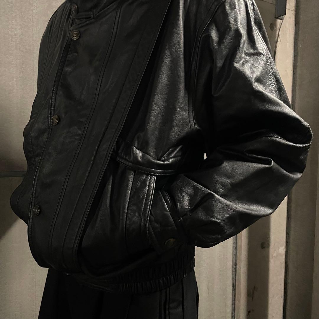 希少 レザー ハリトンジャケット フライトブルゾン ショート丈 archive