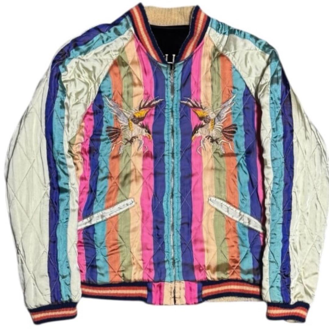 港商 東洋 別珍 サテンキルト スカジャン 佐渡島 第６１１警戒管制飛行隊