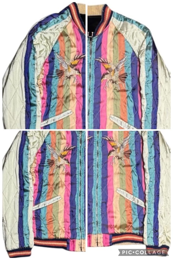 港商 東洋 別珍 サテンキルト スカジャン 佐渡島 第６１１警戒管制飛行隊