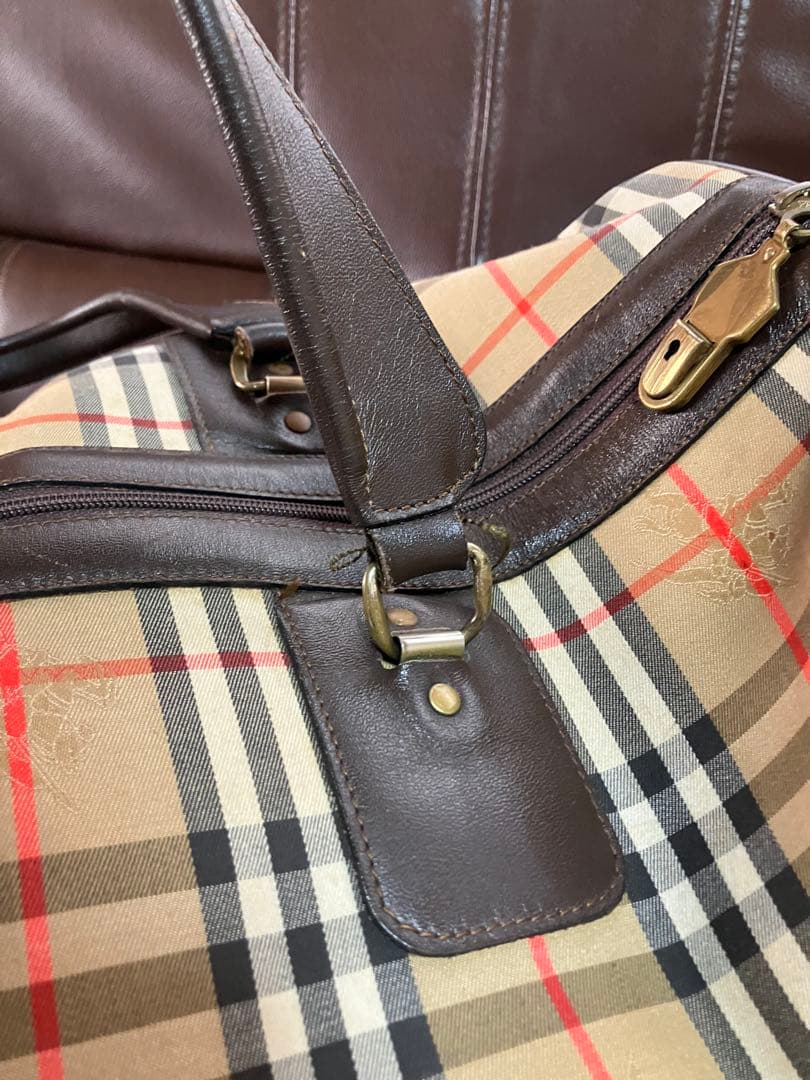 Burberry バーバリー　ボストンバッグ　ノバチェック　シャドウホース