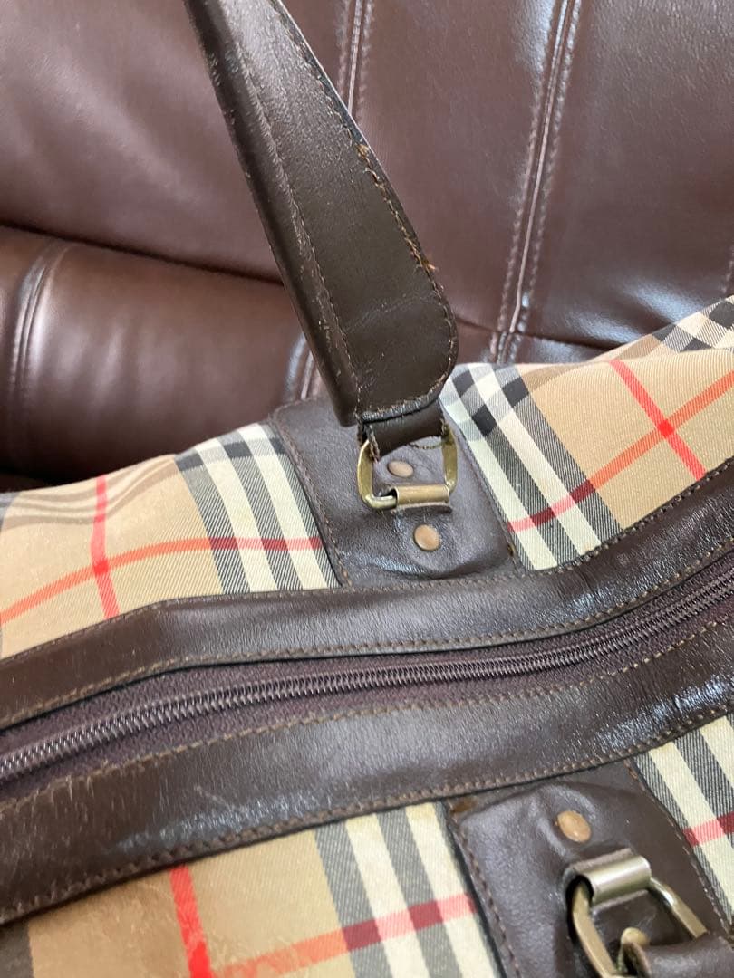 Burberry バーバリー　ボストンバッグ　ノバチェック　シャドウホース