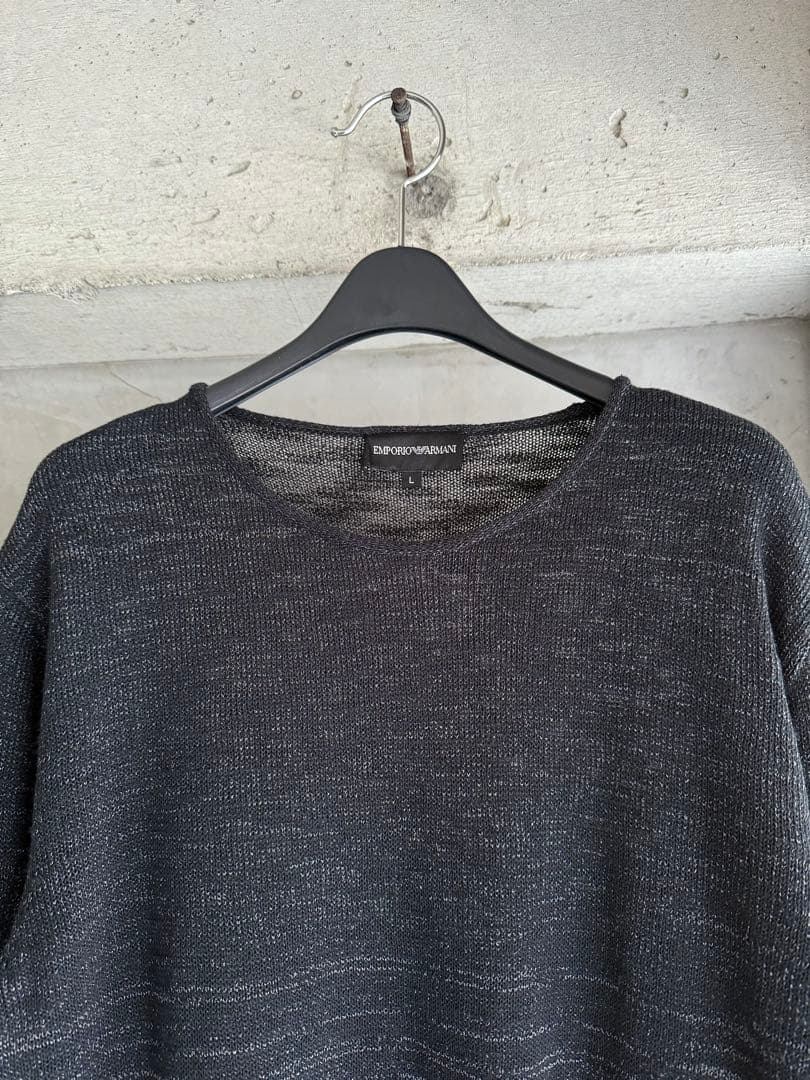 トップス EMPORIO ARMANI Black Glitter Knit
