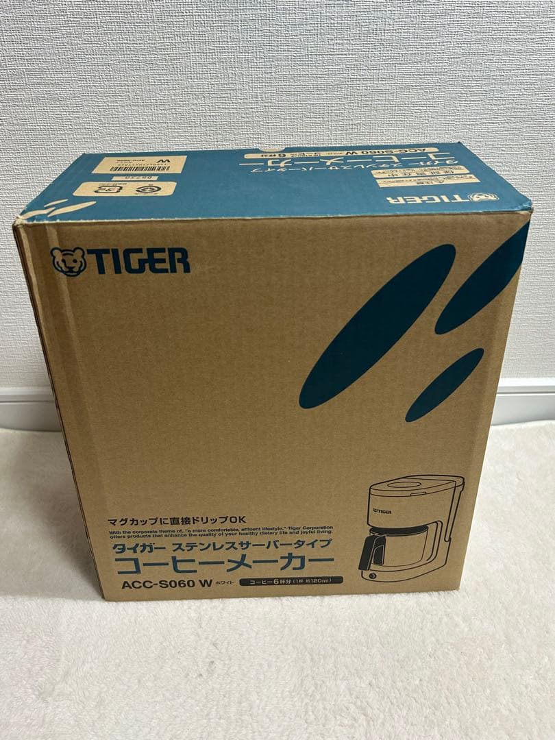 【新品未使用】TIGER タイガーコーヒーメーカー ACC-S060 ホワイト