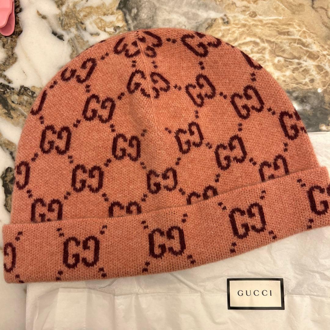 グッチ　ベビー　キッズ　ニット帽　G G