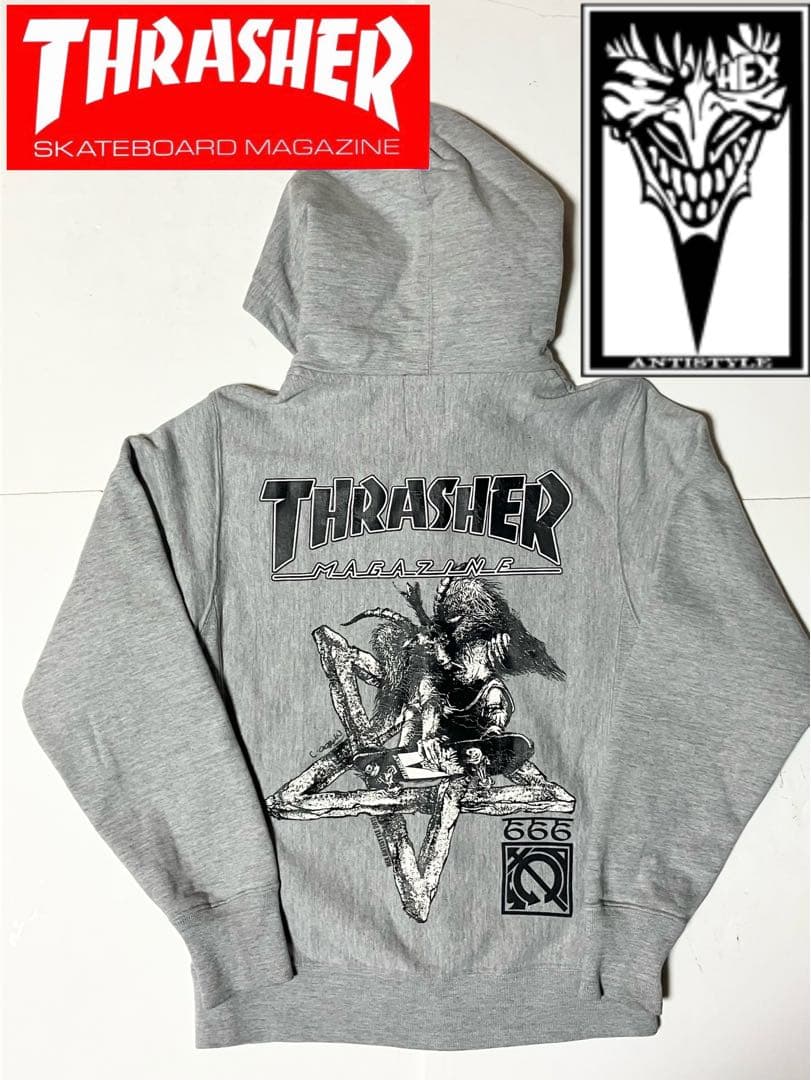 THRASHER スラッシャー ヘックスアンチスタイル パーカー フルジップ