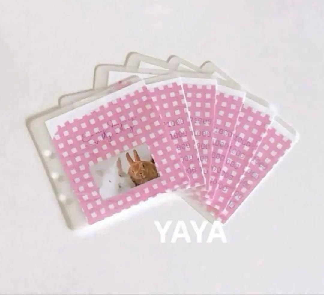 saving challenge レジン　バインダーカバー　貯金　A6 毛糸