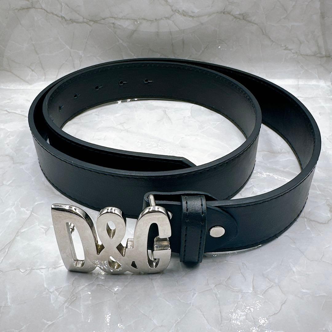 極美品 ドルチェアンドガッバーナ ベルト ロゴ バックル