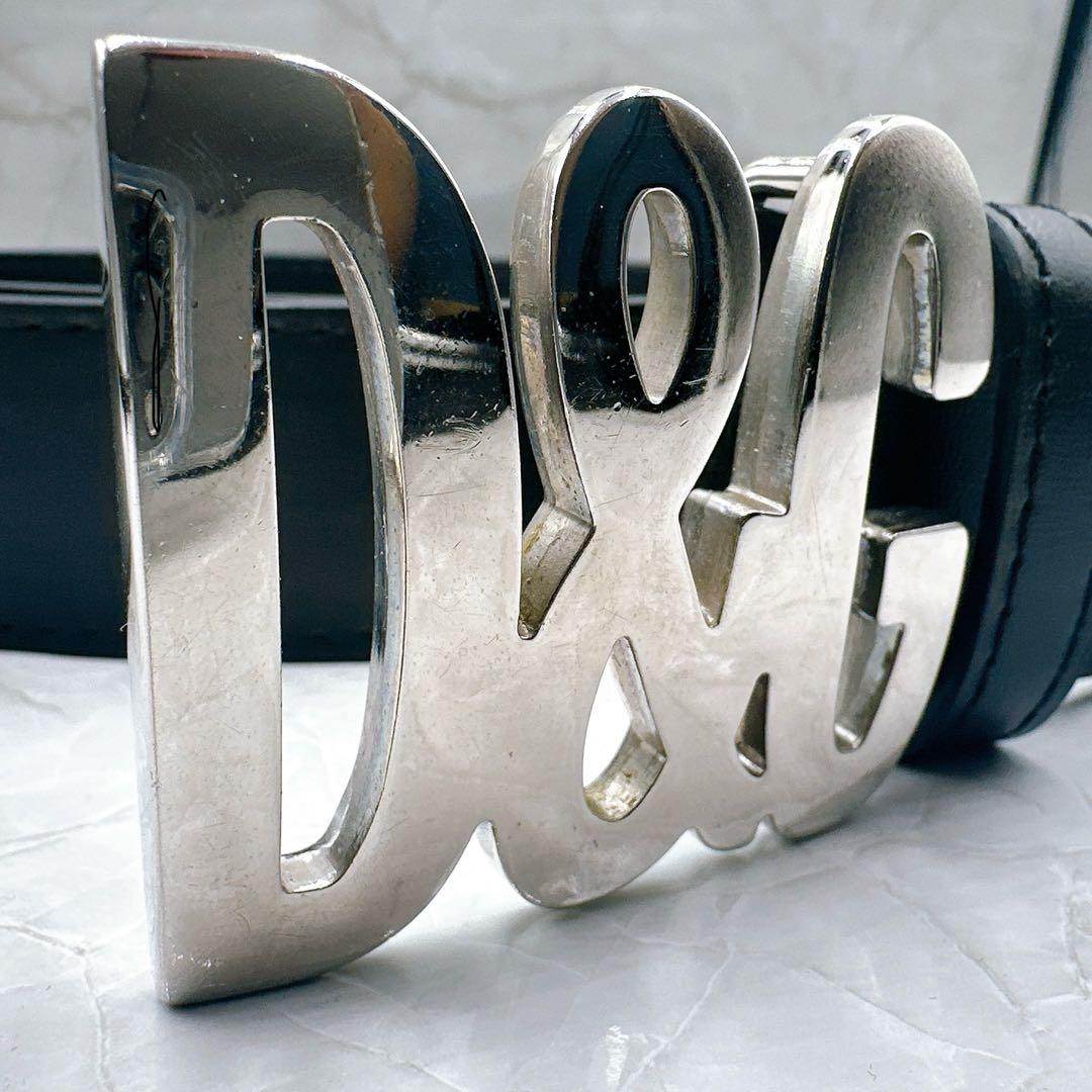 極美品 ドルチェアンドガッバーナ ベルト ロゴ バックル