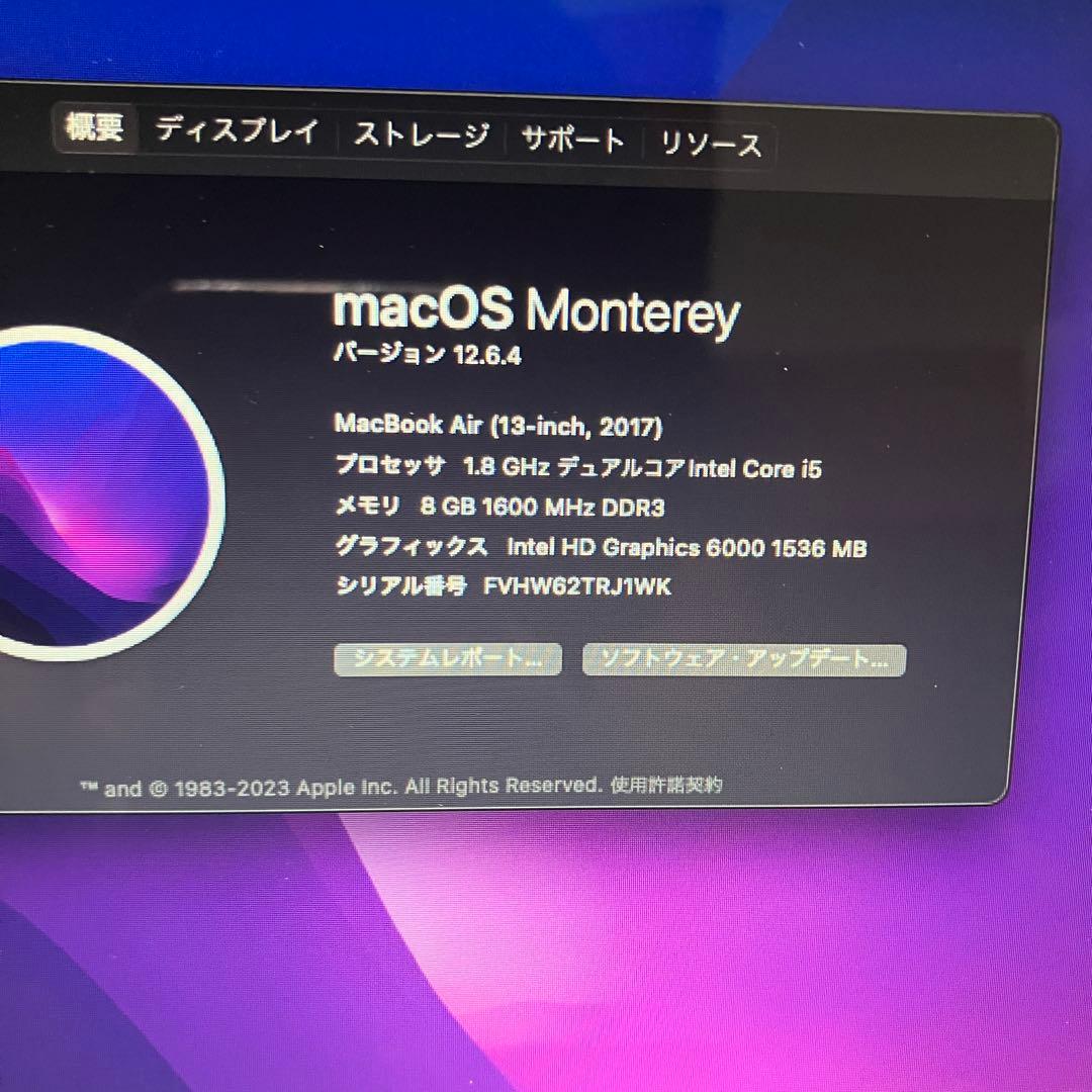 2017 MacBook Air13インチ i5 8GB 251GB-6