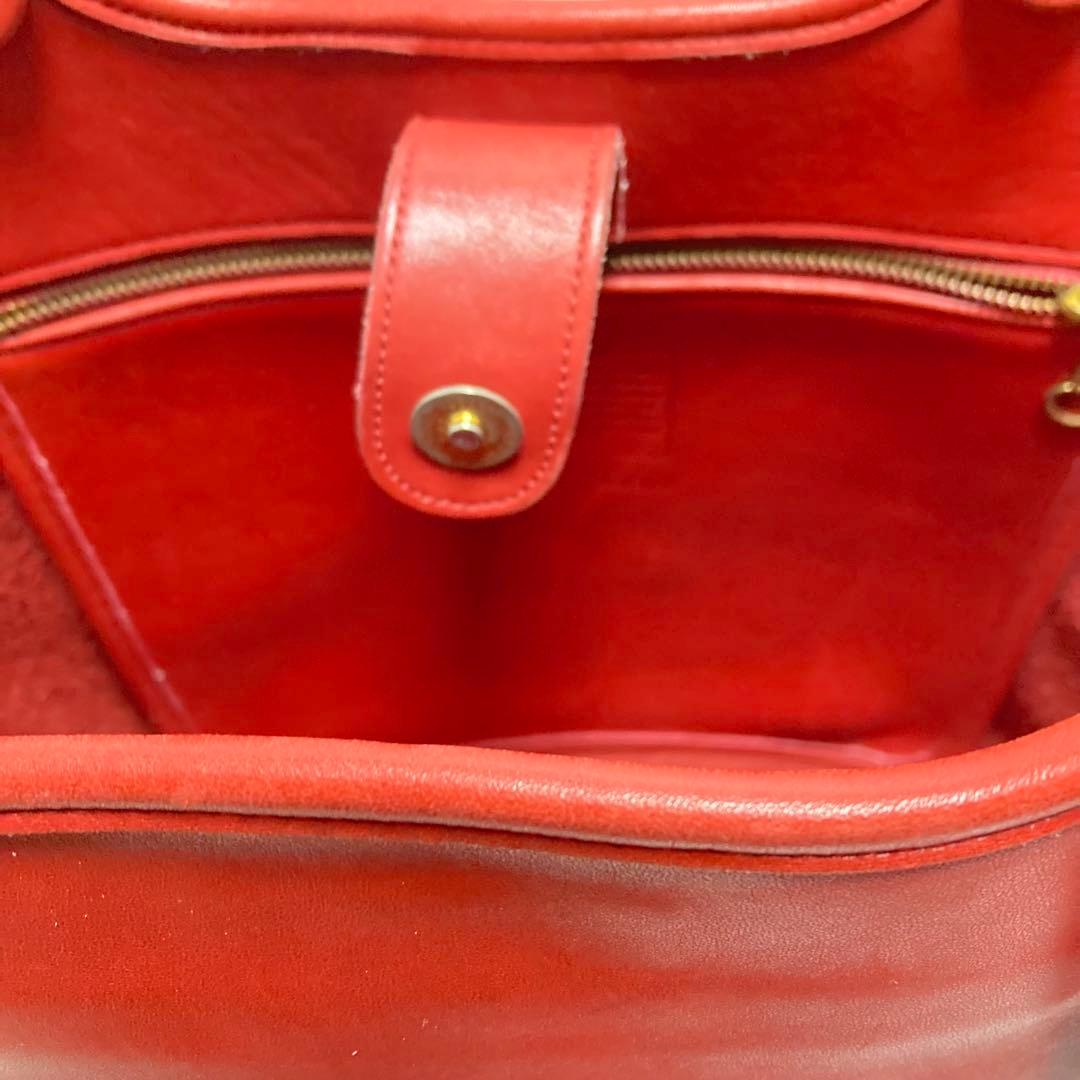 希少色　COACH オールドコーチ　USA トートバッグ　肩掛け　XL 赤