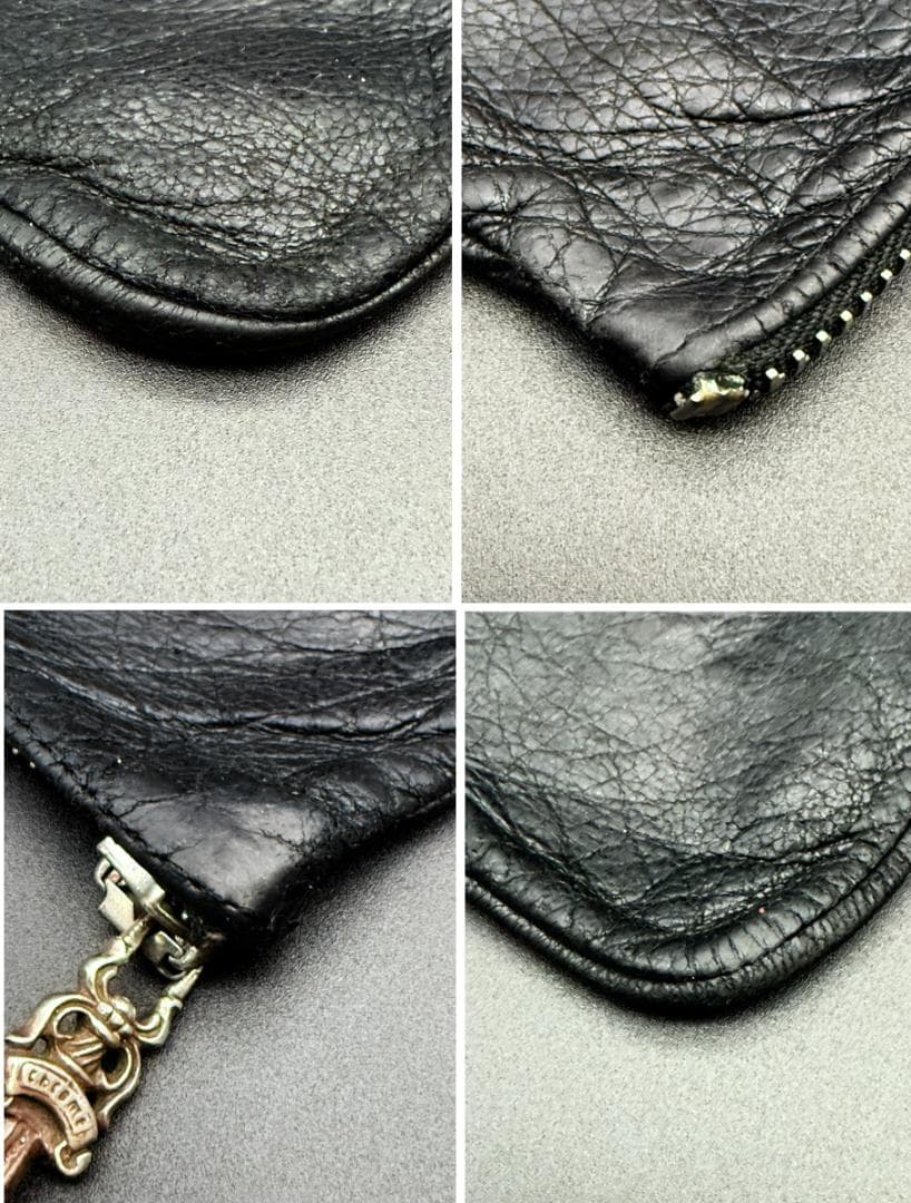 [鑑定済み] クロムハーツ チェンジパース クロスパッチ レザー 黒 小銭入れ