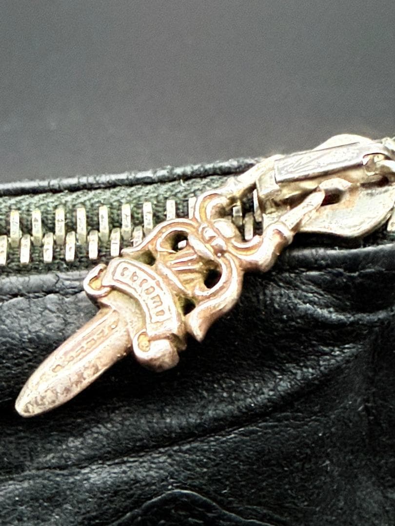 [鑑定済み] クロムハーツ チェンジパース クロスパッチ レザー 黒 小銭入れ