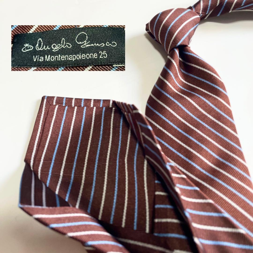 アンジェロフスコ セッテピエゲ ネクタイ シルク100 美品
