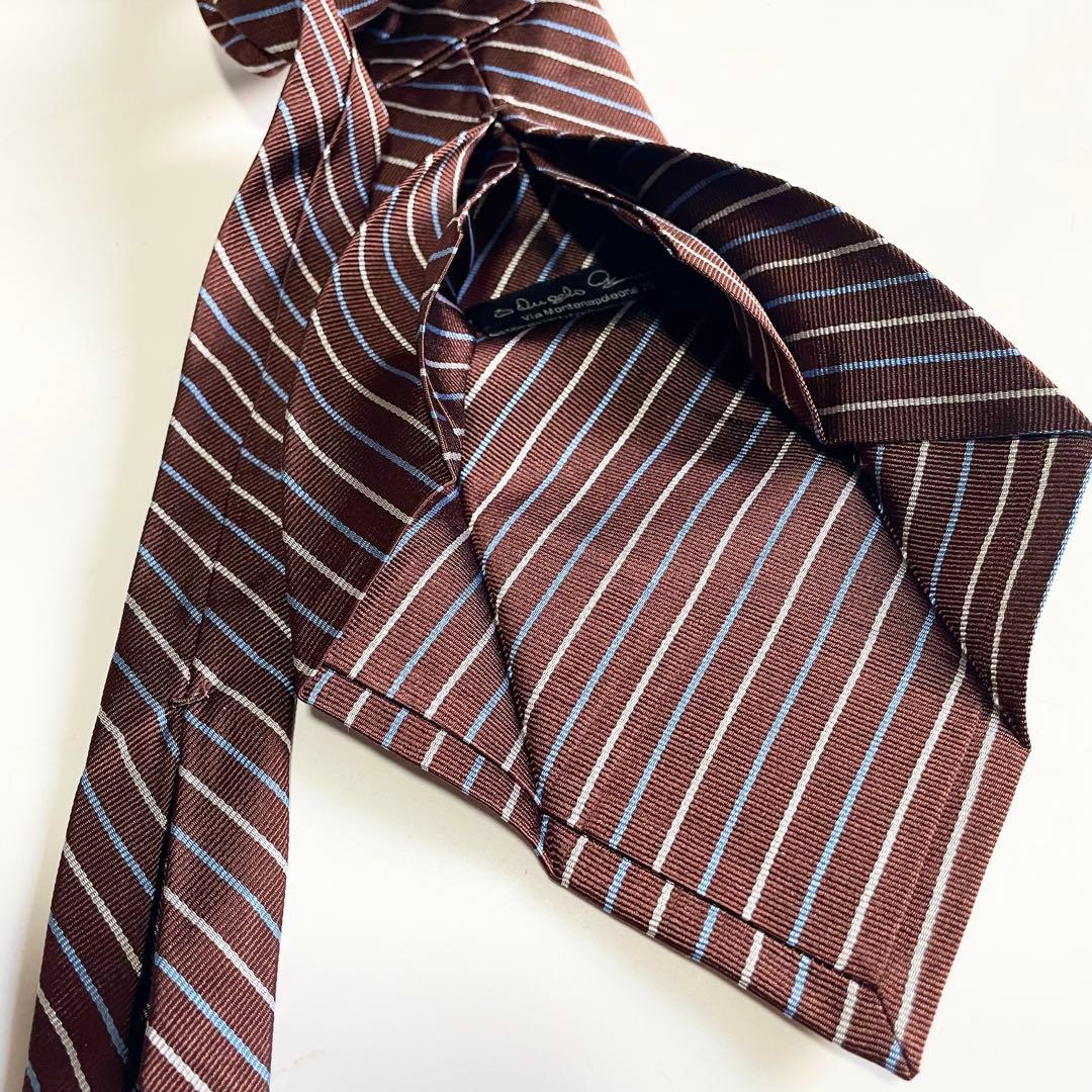 アンジェロフスコ セッテピエゲ ネクタイ シルク100 美品