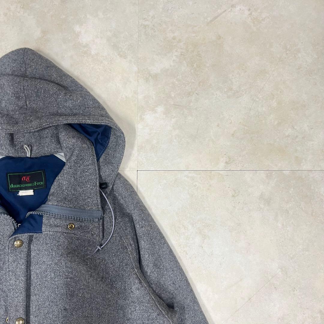 アバクロ ウールリッチ ウール マウンテンパーカー グレー L