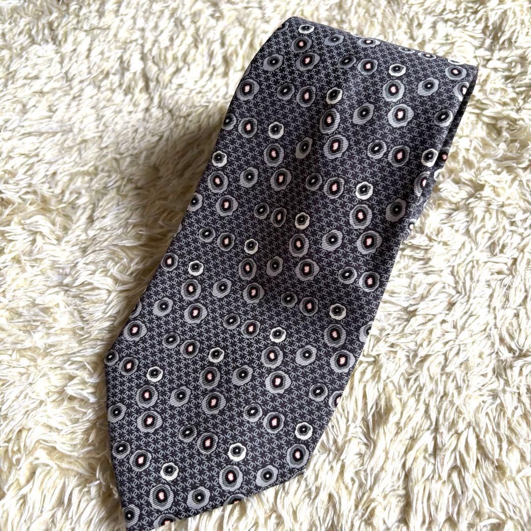 美品　シャネル ココマーク ネクタイ シルク フォーマル　マイクロココ