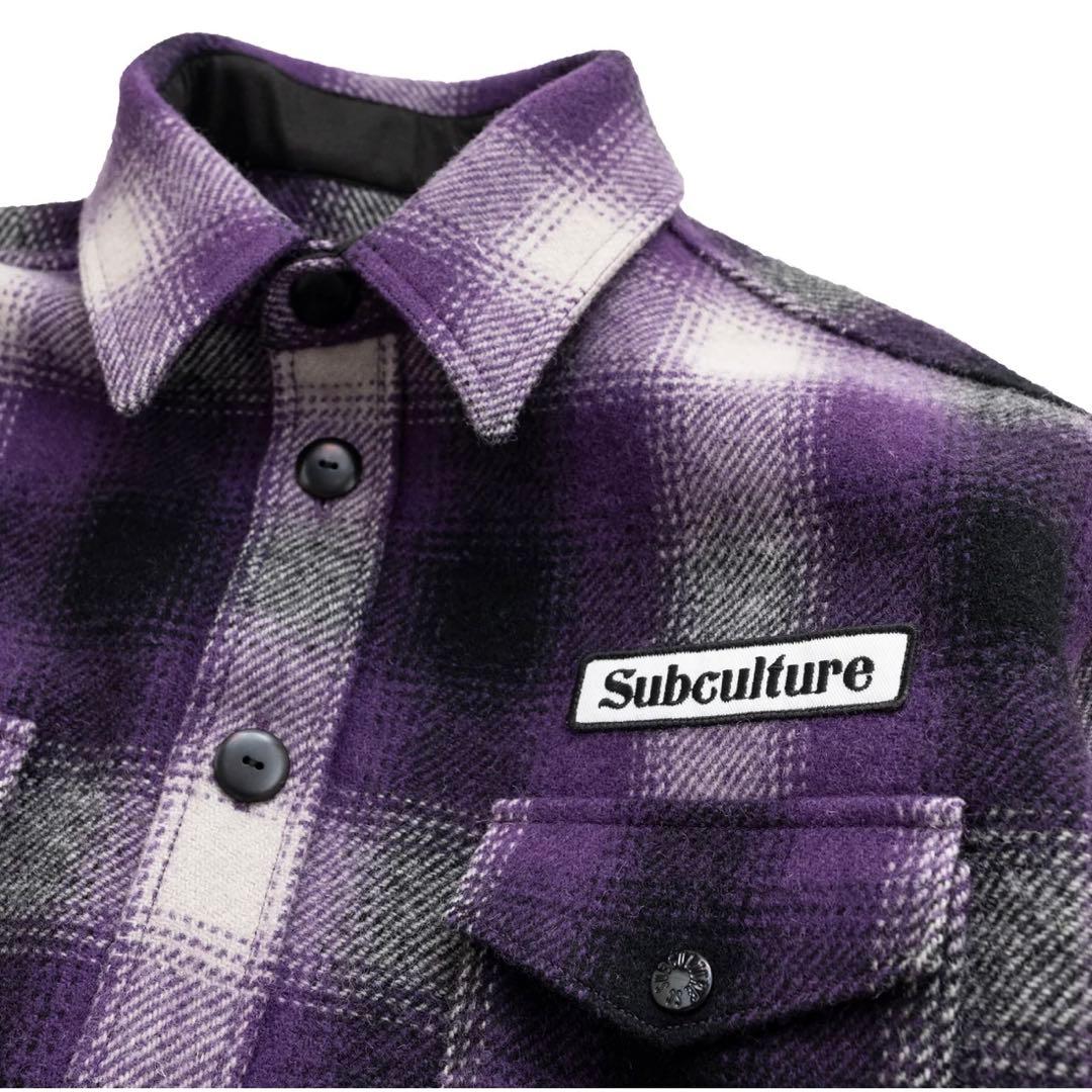 ジャケット・アウター SUBCULTURE OMBRA CHECK JACKET PURPLE