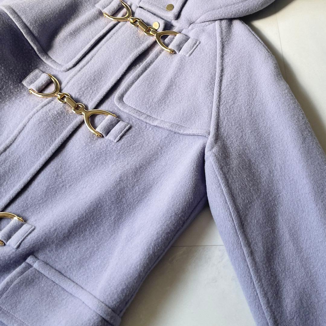 グレースコンチネンタル ダッフル リバーコート ゴールド金具 36 ラベンダー