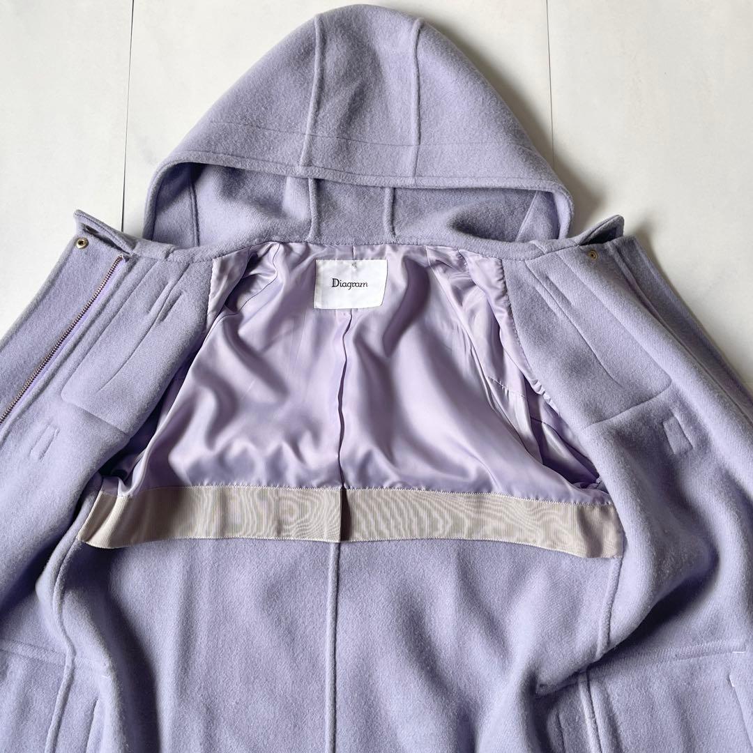 グレースコンチネンタル ダッフル リバーコート ゴールド金具 36 ラベンダー