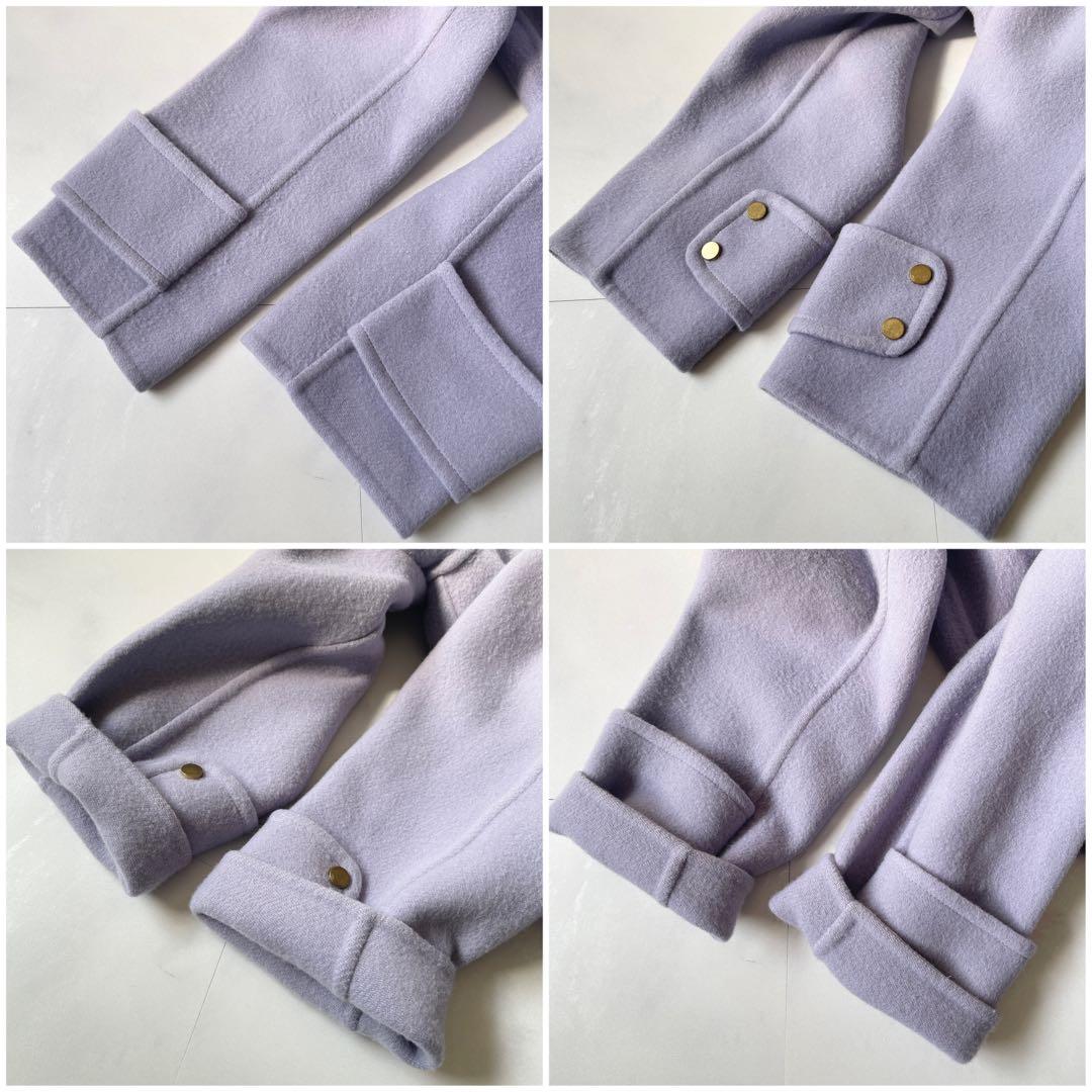 グレースコンチネンタル ダッフル リバーコート ゴールド金具 36 ラベンダー