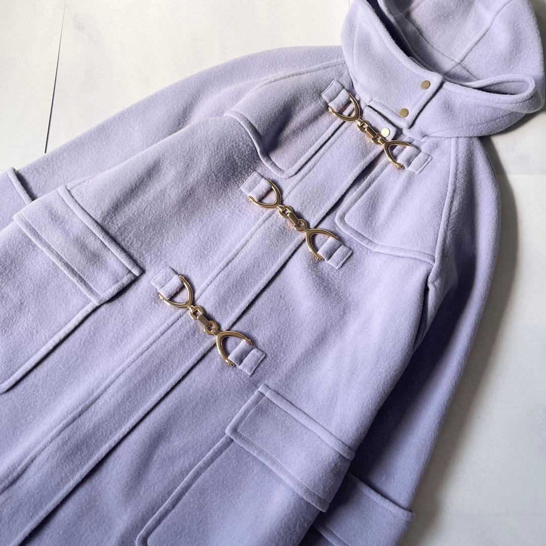 グレースコンチネンタル ダッフル リバーコート ゴールド金具 36 ラベンダー