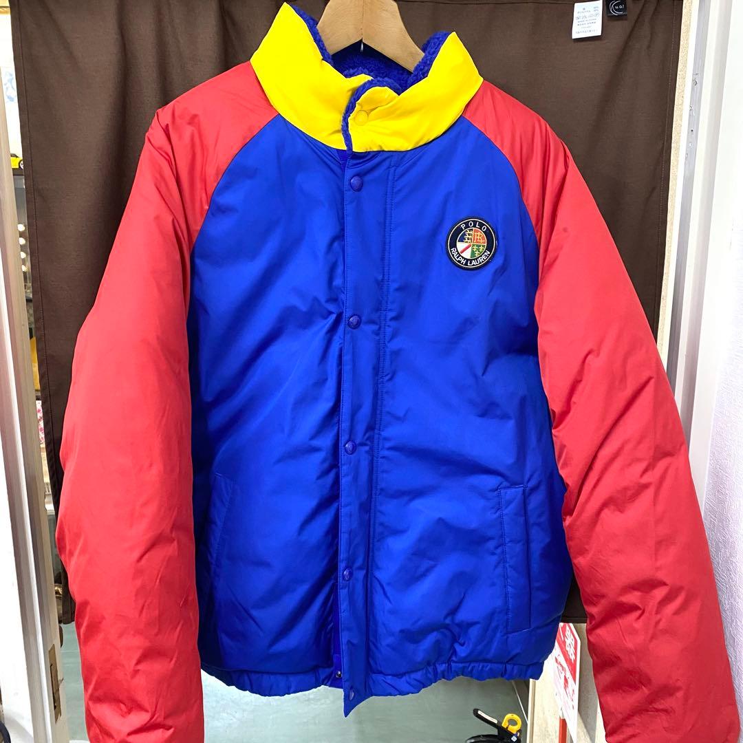 松961 ポロラルフローレン クッキーパッチ ダウン フリース リバーシブル