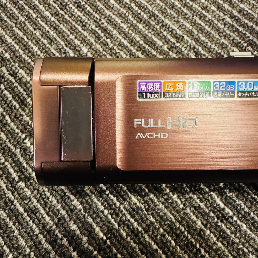 【美品】JVCケンウッド EVERIO フルHD ビデオカメラ アーバンブラウン