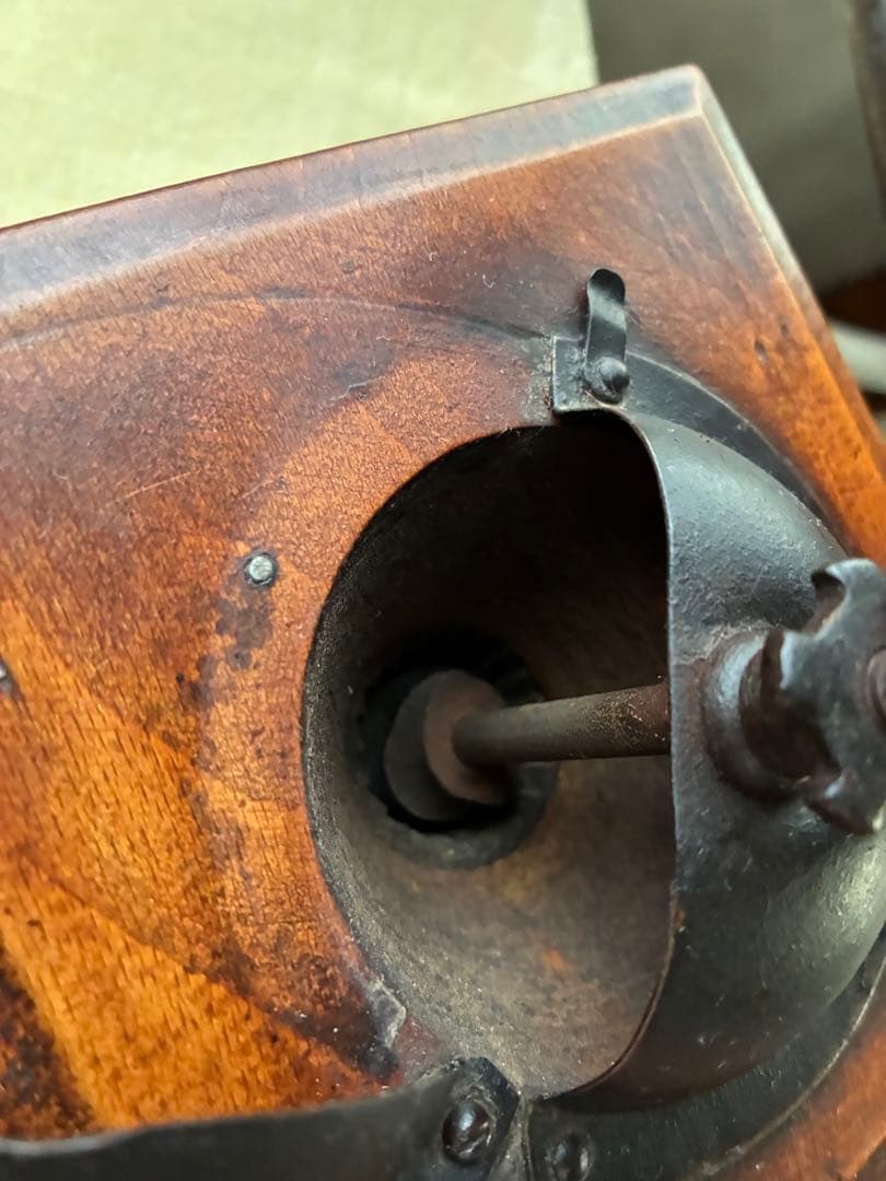 フランス　アンティーク　木製　コーヒー　ミル　グラインダー ECLIPSE 美品