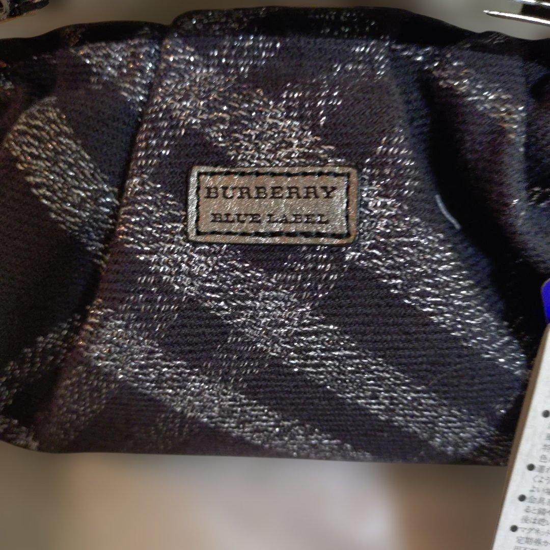 バーバリーブルーレーベル がま口 バッグ レア チェック柄 新品未使用 タグ付き