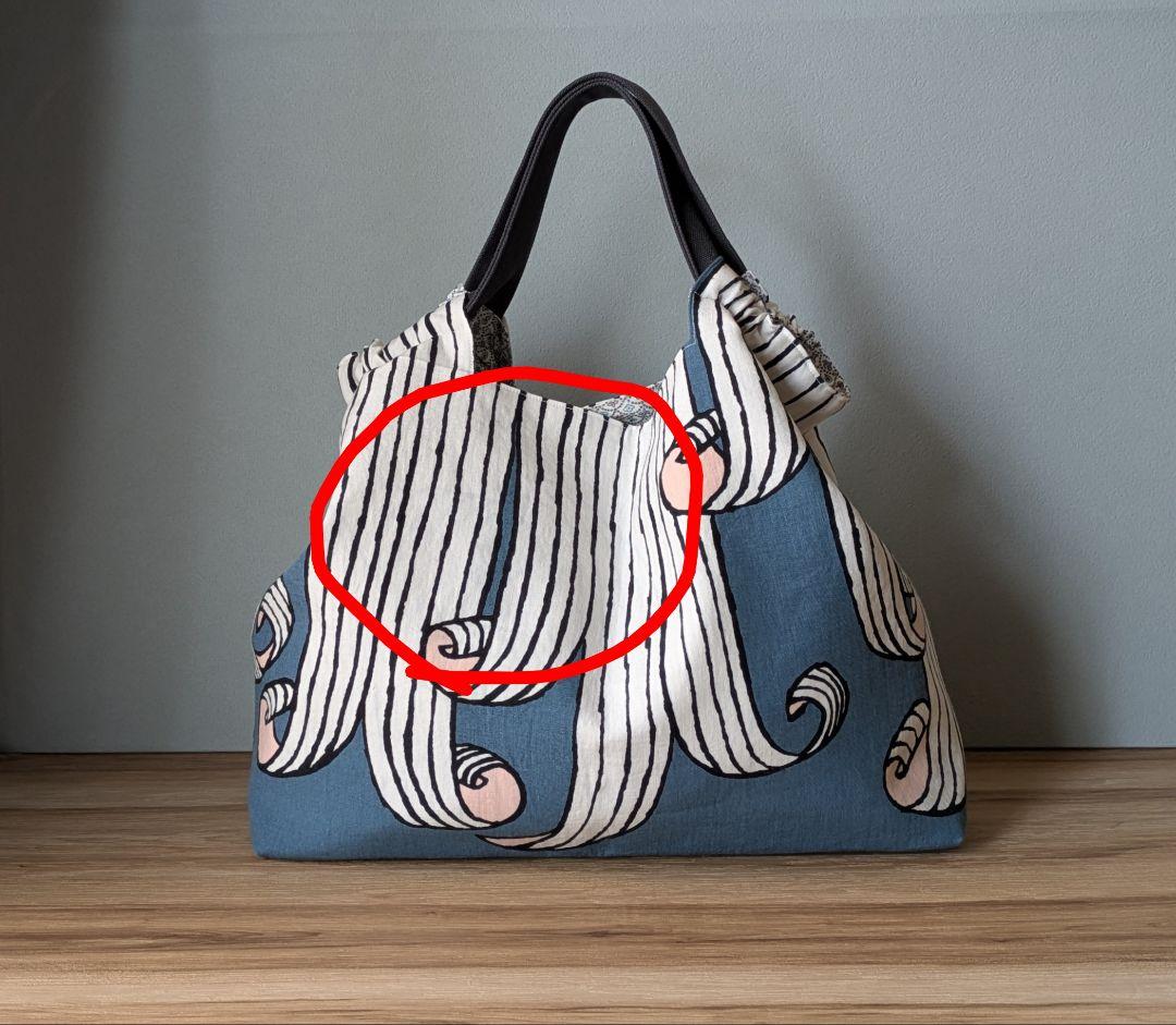 m*e様 【訳あり】ミナペルホネンハンドメイドシャーリングバッグ（スイング、ブル