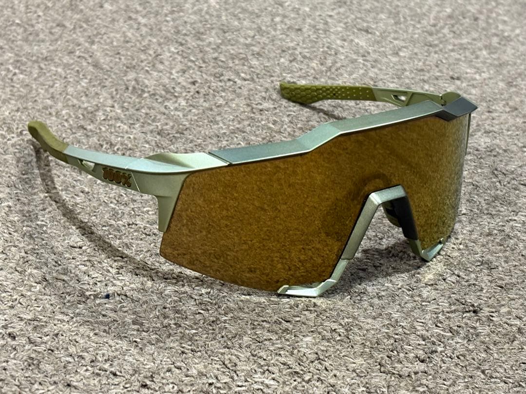 100% サングラス オリーブグリーン ブラウンレンズ
