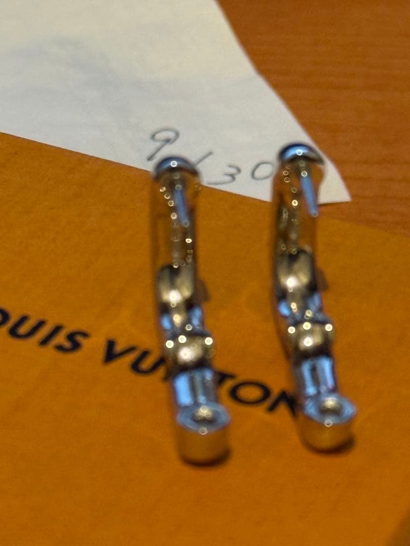 K 【新品】LOUIS VUITTON シルバー フープリング 2個セット