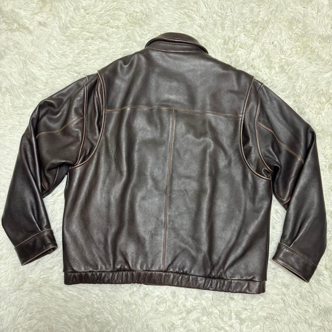 ☆St. John's Bay セントジョンズベイ レザージャケット ブラウン☆