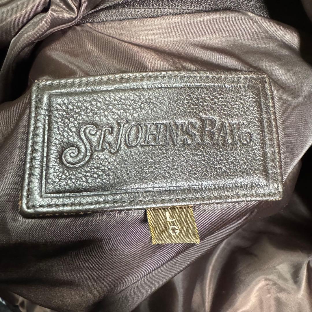 ☆St. John's Bay セントジョンズベイ レザージャケット ブラウン☆