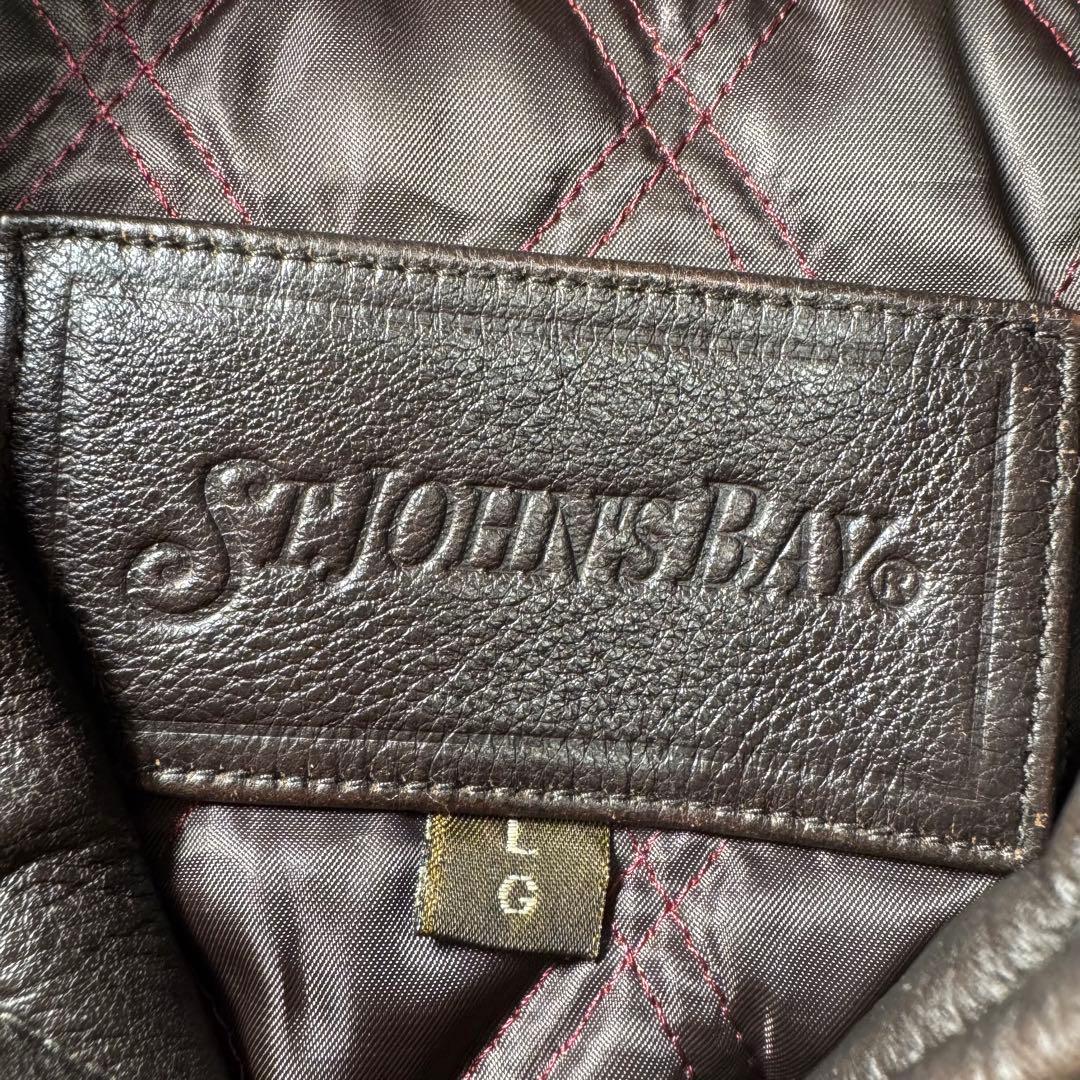 ☆St. John's Bay セントジョンズベイ レザージャケット ブラウン☆