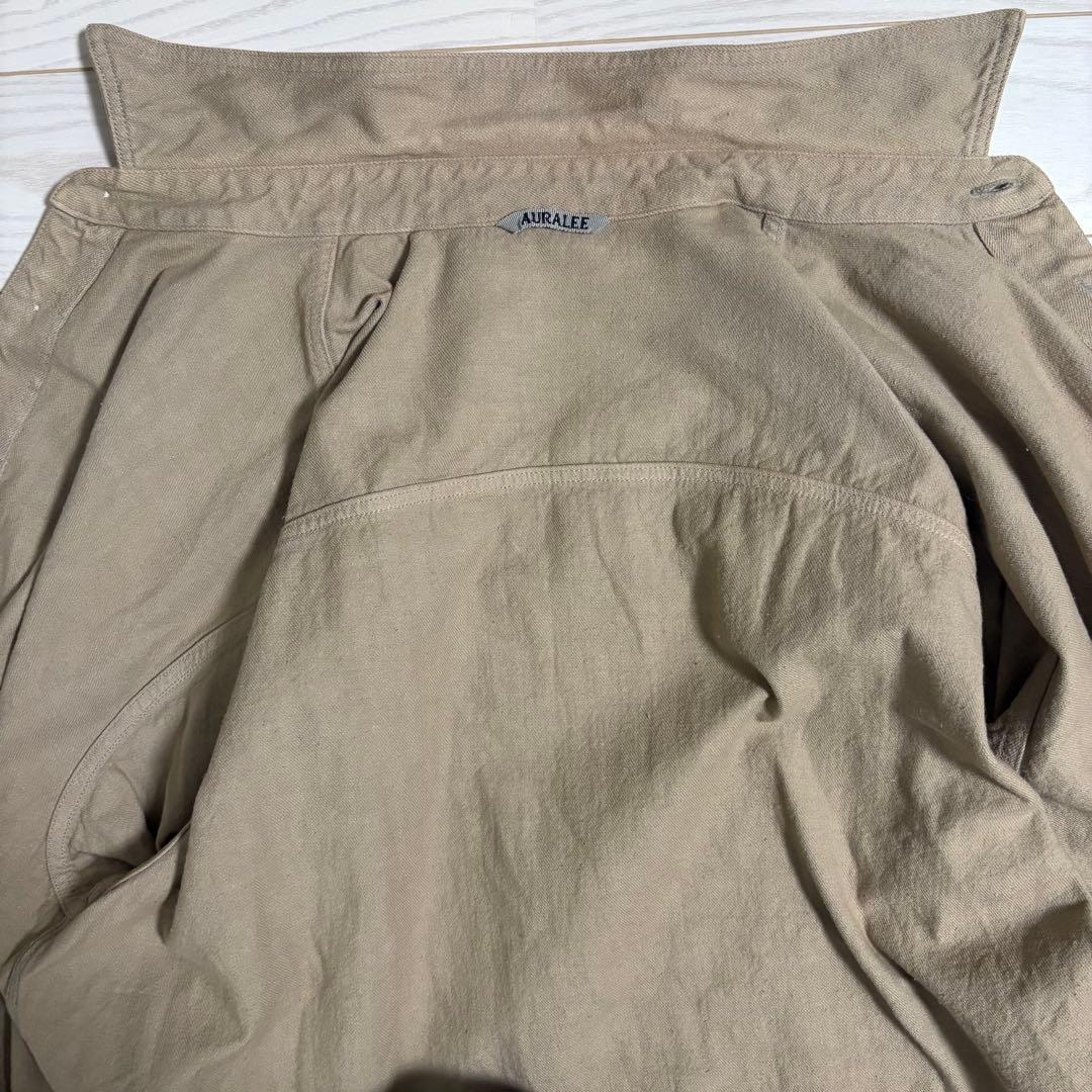 AURALEE ボタニカル染めセルビッチデニムシャツブルゾン　サイズ3