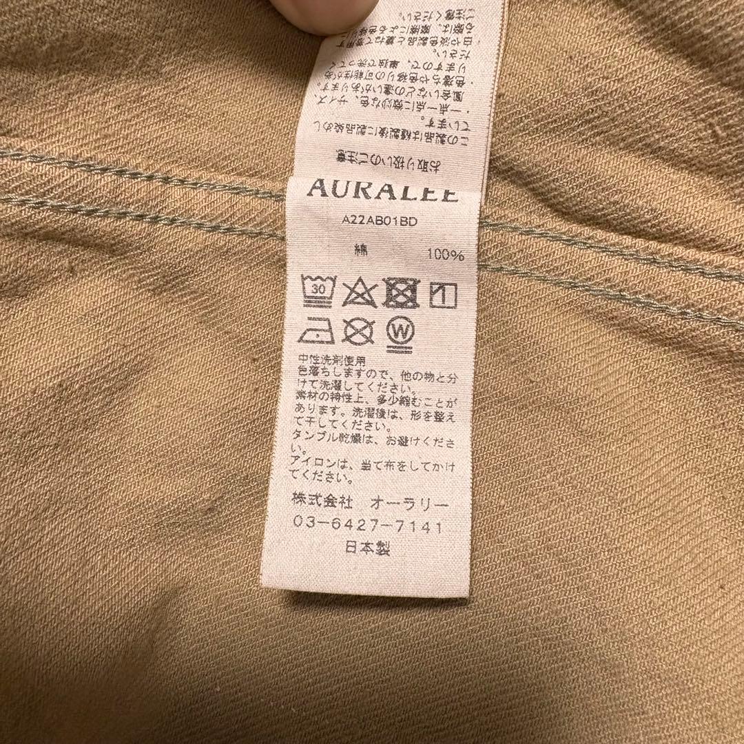 AURALEE ボタニカル染めセルビッチデニムシャツブルゾン　サイズ3