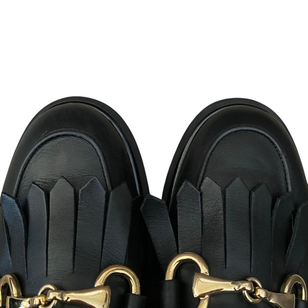 INTER-CHAUSSURES ラウンドトウキルトビットローファー37