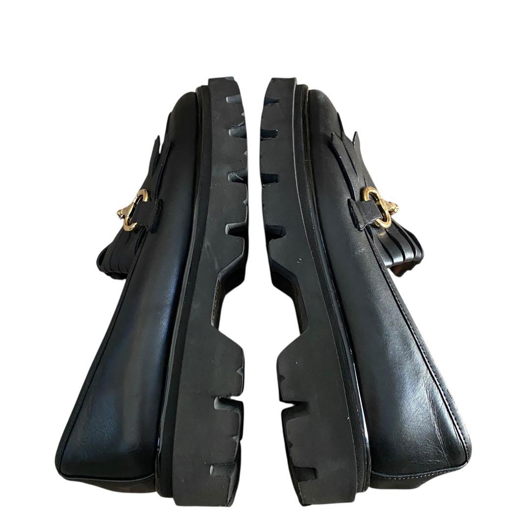 INTER-CHAUSSURES ラウンドトウキルトビットローファー37