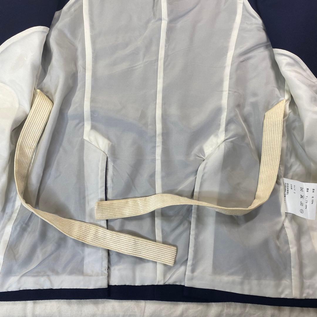 DIGAWEL ディガウェル　ベスト　ロング丈　ウール　メルトン　ネイビー　2