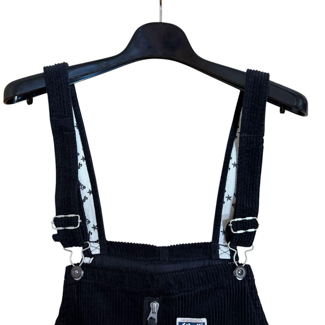 【セール】Schott コーデュロイ オーバーオール パンツ ブラック 黒　M