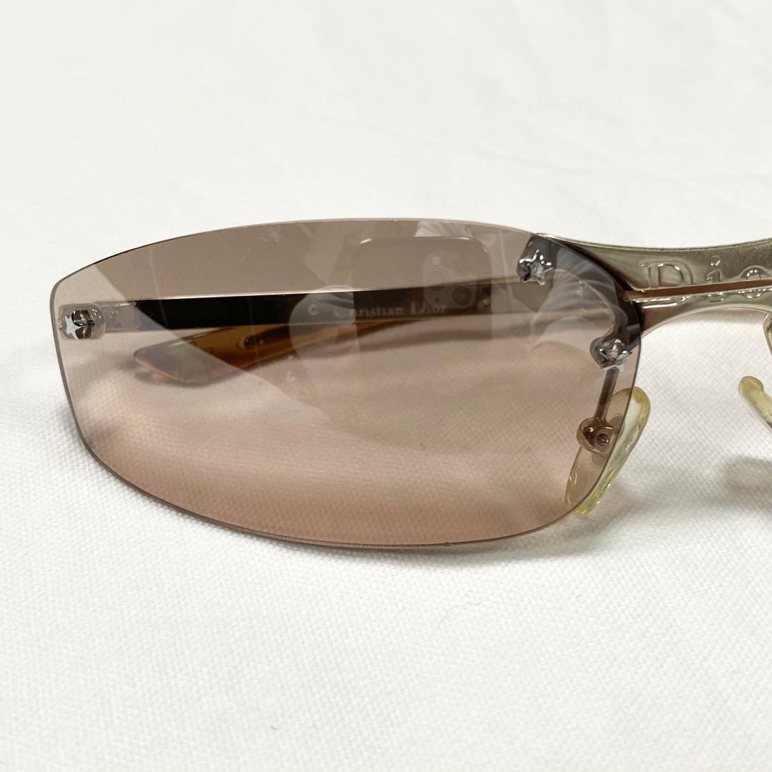 美品✨Christian Dior MINIPOP リムレスサングラス ブラウン