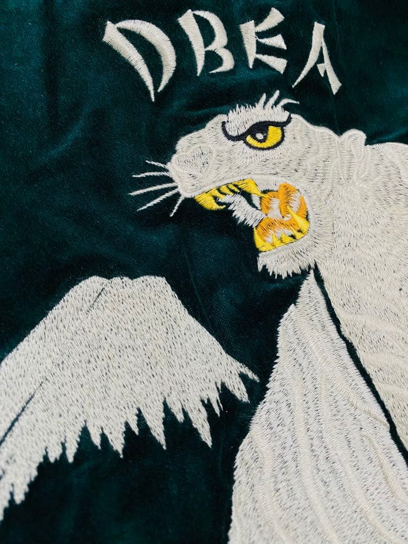 美品 DBEA 未使用 グリーン別珍 虎 日本限定 スカジャン unisex